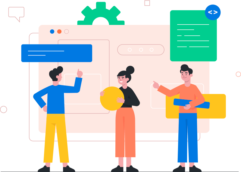 Illustration representing mission, vision, and values.